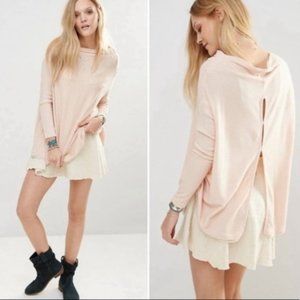 WE THE FREE Lover Ribbed Thermal Sweater Pink XL